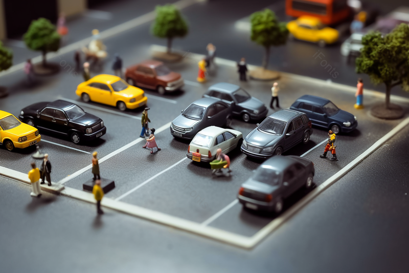 微观迷你的停车场模型玩具车,高清,摄影图,摄影图片,图片大全,摄影图免费下载